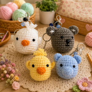 Personalized Mini Amigurumi Keychains