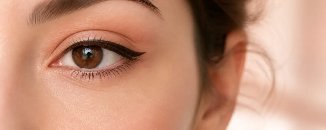 Beginner-friendly soft winged liquid eyeliner look