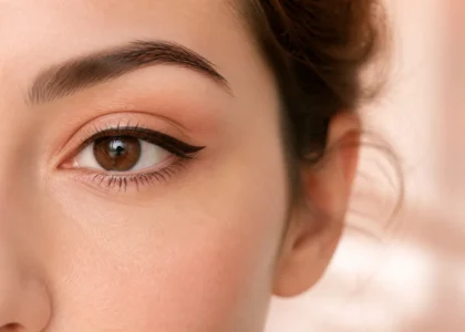 Beginner-friendly soft winged liquid eyeliner look